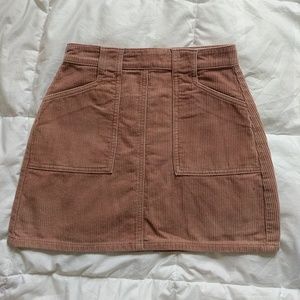 Corduroy mini skirt